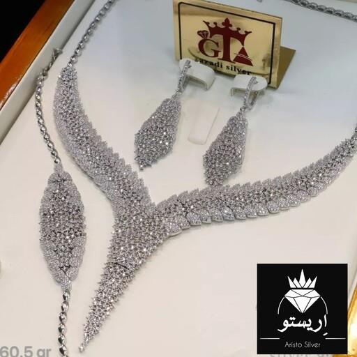 سرویس نقره مارسا سلطنتی بسیار شیک با عیار 925 و آبکاری طلاسفید